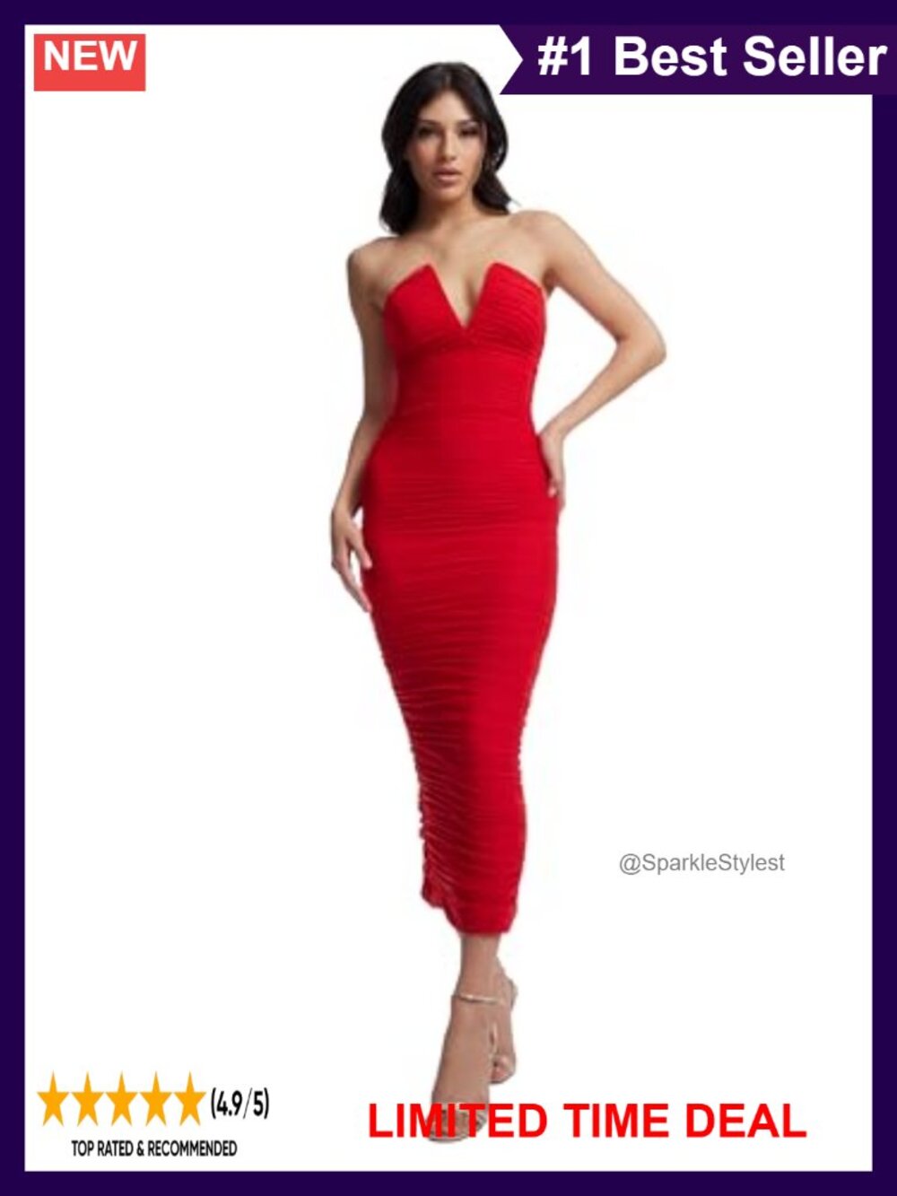 Fitted Long Sleeve One Shoulder Mermaid Midi Dress Corset Cocktail Party